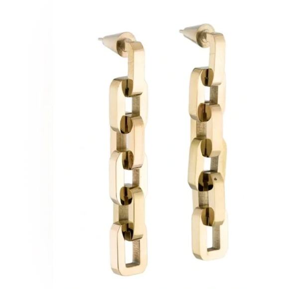 EDDIE BORGO Supra Chain Link Earrings Paperclip New in Package - Picture 1 of 6